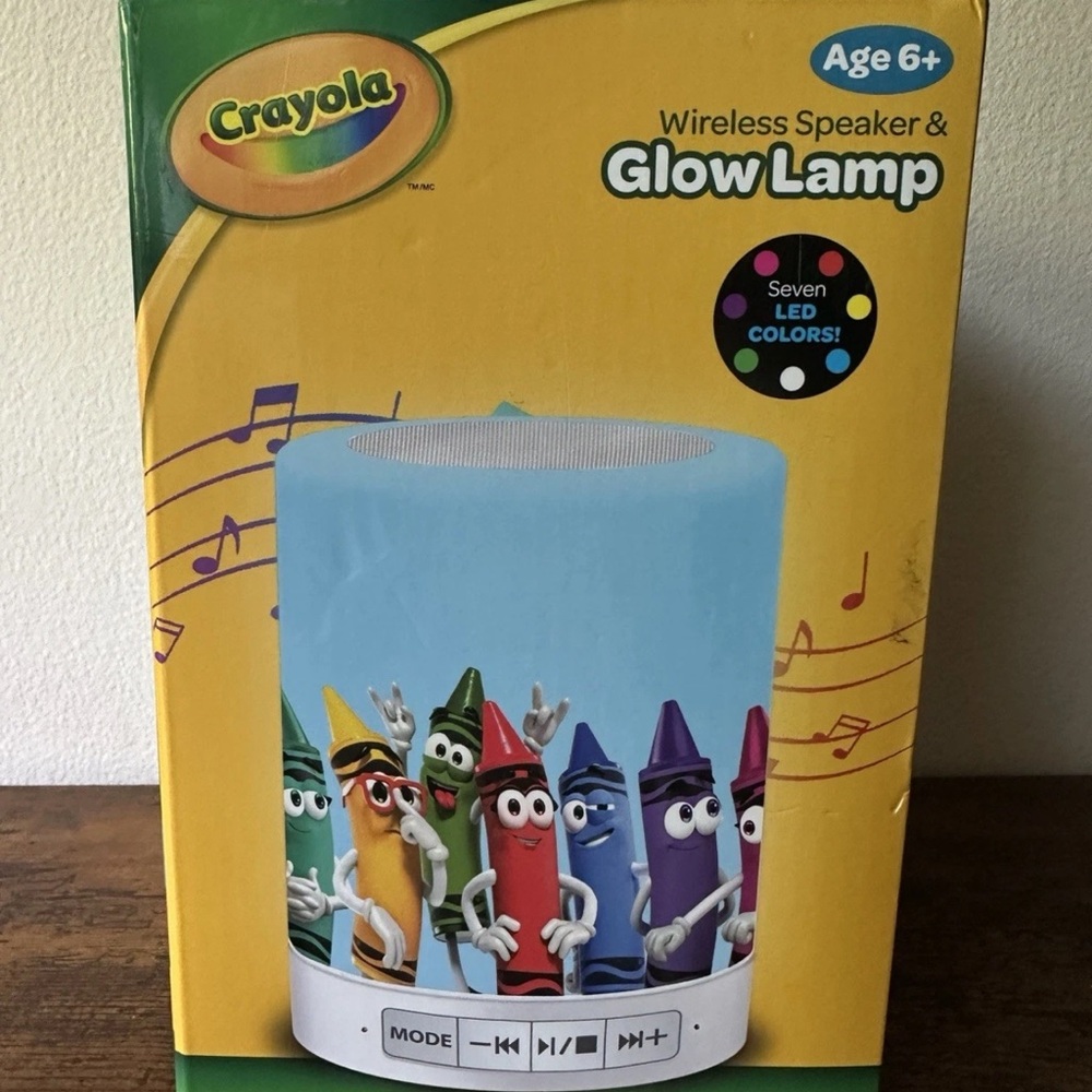 Crayola Bluetooth Speaker & Color Changing Glow Lamp - New In Box